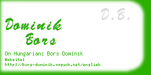 dominik bors business card